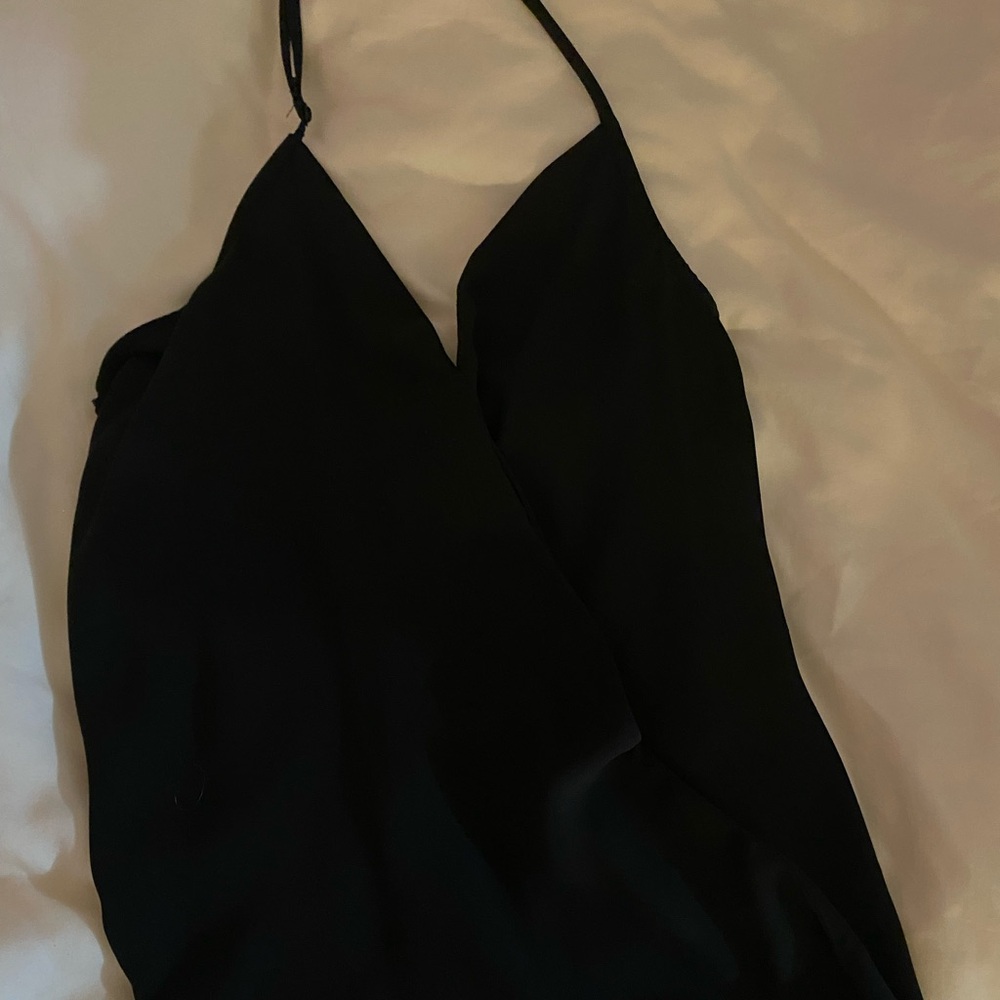 Elegant Black Halter Top